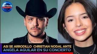 Así se arrodilló Christian Nodal ante Ángela Aguilar en su concierto en Monterrey #nodal #belinda