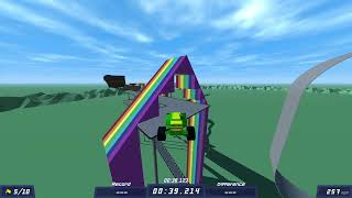 PolyTrack Sunday Showcase (Ep. 28) - Rainbow City custom map (CODE IN COMMENTS SECTION)