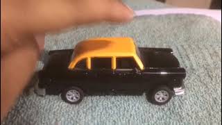 Taxi Toy Model - With Openable Doors,Light And Music (Scale 1:36) - Multicolor Mumbai Kaali Peeli