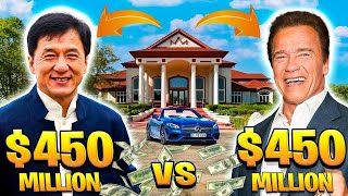 💰💥Arnold Schwarzenegger VS Jackie Chan - LIFESTYLE WAR 2023. CELEBRITY WORLD.