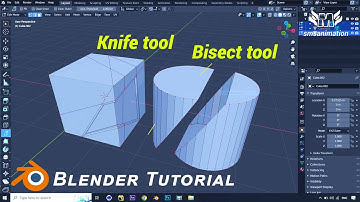 Knife Tool and Bisect Tool in BLENDER / Blender Tutorial / Blender Beginner Tutorial