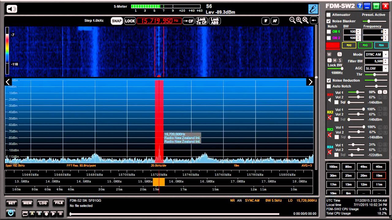 Radio New Zealand 15.720Mhz using SYNC AM mode YouTube