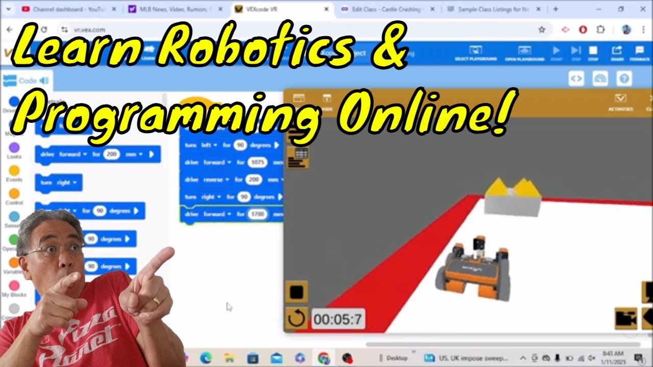 Learn Robotics Through A Virtual Robot On VEX VR & Outschool - YouTube