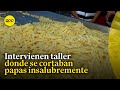 Policía interviene taller insalubre donde se cortaban papas para distribuirlas a pollerías