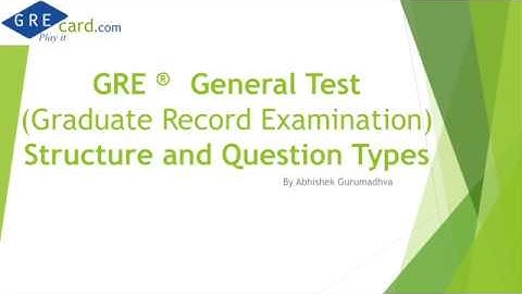 GRE structure and question types 2019