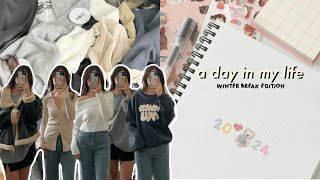 a winter break day in my life | princess polly haul, good eats, new habits