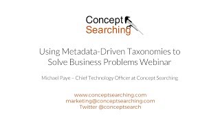 Using Metadata-Driven Taxonomies to Solve Business Problems
