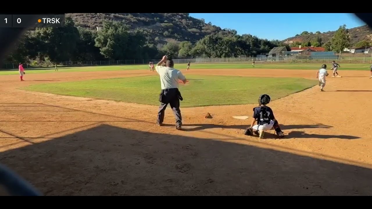 FULL VIEW OF CENTERFIELD THROW TO GET BATTER OUT! - YouTube