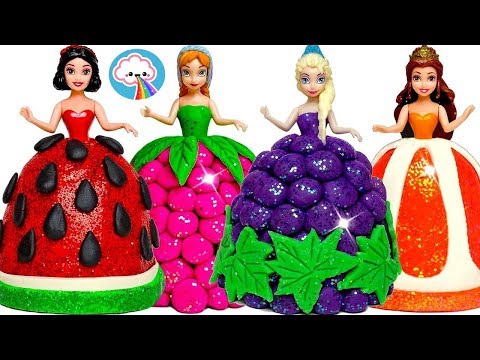 game disney princess elsa anna rapunzel ariel and jasmine cosplay challenge dress up - DISNEY Princesses Robes avec Paillettes Play Doh Les meilleurs jouets