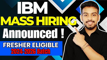 IBM Mass Hiring Announced ! IBM ASE Hiring Process | OFF Campus Drive For 2026, 2025, 2024 Batch
