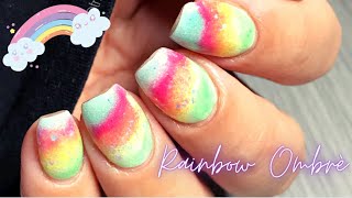 How To Rainbow Ombré With 5 Colors | Gel Method | Dip Powder Nails @TrishasNailInspo