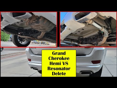 Grand Cherokee Summit Hemi V8 Resonator Delete - Before and after sound