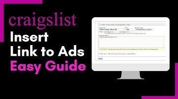 How to Insert Link in Craigslist Ad !