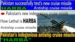 Pakistani navy successfully test indegenious Harba antship cruise missile overview