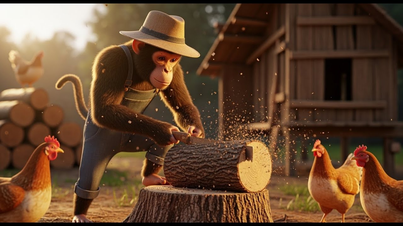 ✅ 🐒 Monkey Farmer Builds Smart Chicken Coop & Fun Corn Maze for His Farm Friends! | Funny Adventure