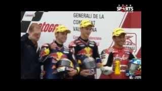 Moto3 Valencia Grand Prix 2012 Zulfahmi Khairudin avoid from champange celebration