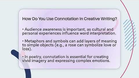 How Do You Use Connotation In Creative Writing? - The Prose Path
