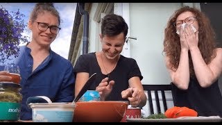 Russians tasting surströmming in Sweden for the first time [English subtitles]