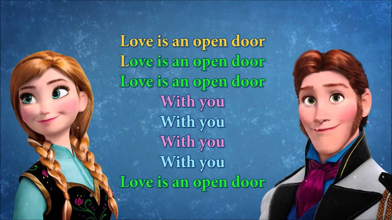 Love is an open door karaoke