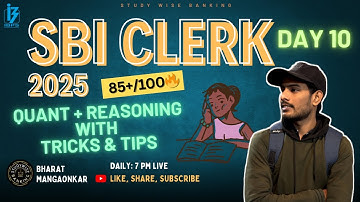 SBI CLERK PRELIMS 2025 | EXPECTED ARITHMETIC QUESTIONS FOR SBI AND IBPS CLERK PRELIMS 2025