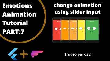 Flutter : Animating Emotions using Rive / Flare | Part 7 -Control flare animation using slider input