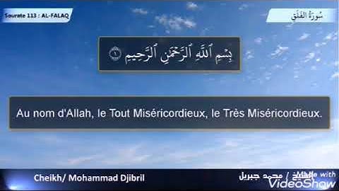 سورة الفلق والناس بالفرنسية