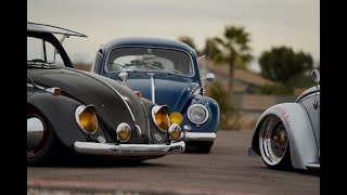 Slammed Static and Air ride Volkswagen beetle with a vintage look.