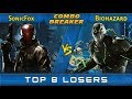 SonicFox (Red Hood) Vs Biohazard (Bane) - TOP 8 - Injustice 2 - Combo Breaker