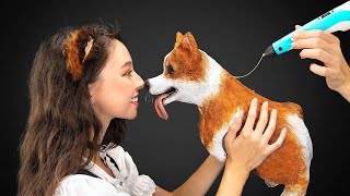 Making a doggy🐩 With 3D Pen || Don't miss end 😍|| #shorts #youtubeshorts