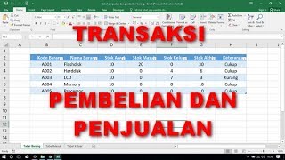 Cara Membuat Tabel Transaksi Pembelian dan Penjualan Barang di Excel