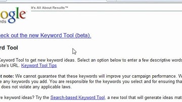 Google Tool for Finding Key Words