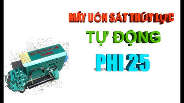 MÁY UỐN SẮT THỦY LỰC dùng để BẺ MỎ SẮT CÂY PHI 25 hoàn toàn tự động.