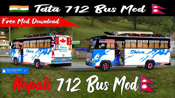 Tata 712 Mini Private Bus Mod For bussid Download Mini Shiva Private Bus Livery Nepali Mini Bus Mod