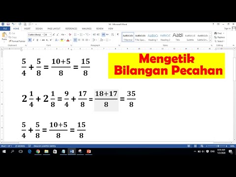 Video: Bagaimanakah anda membuat pecahan pada Microsoft Word 2007?