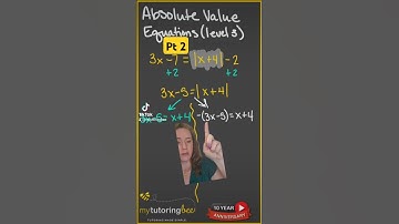 part 2 How to solve absolute value equations algebra #mathtutor #mathhelp #algebra #math