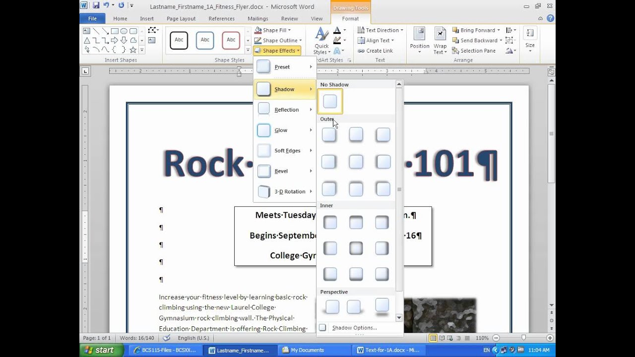 activity 1 10 moving resizing and formatting shapes and text 1a flyer