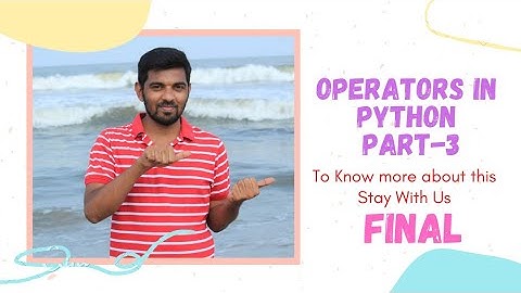 Operators in Python Part-3 | Python for beginners | Python in Tamil |  @kalaistechiview4611  ​