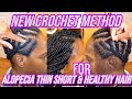 Have you seen this new crochet hairstyle method for alopecia short thin hair box braids