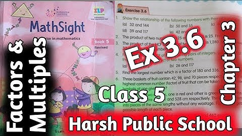 Ex 3.6 Class 5 Maths Sight| Class 5 Maths Chapter 3|Factor and Multiple  | #hpsgurugram #mathsight