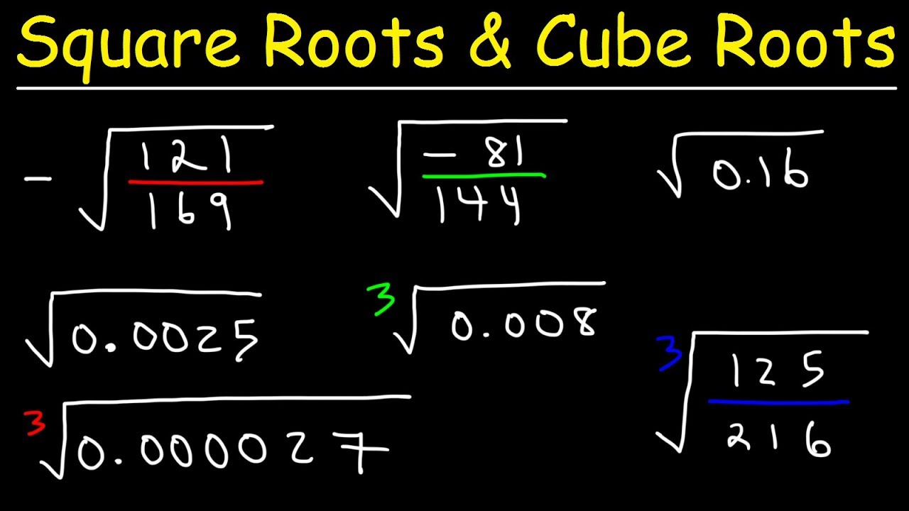 Square Roots and Cube Roots