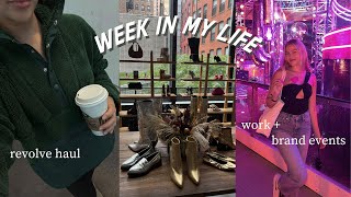 work week in my life: dealing with burnout, brand events + revolve haul | maddie cidlik
