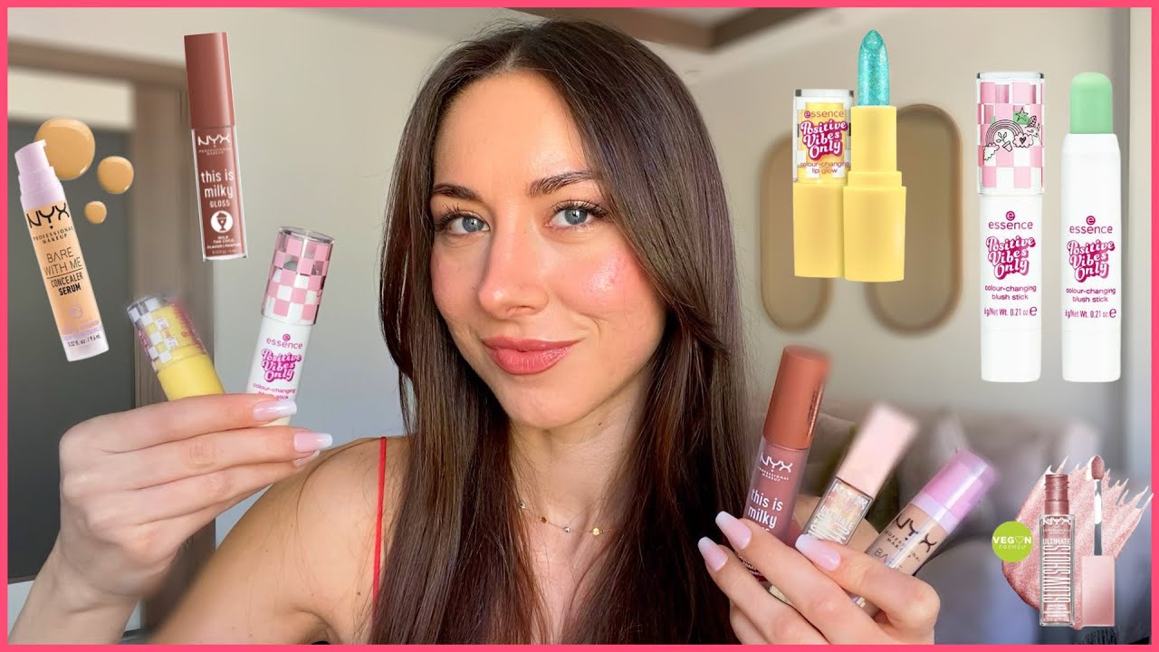 ESSENCE VE NYX'İN YENİ ÜRÜNLERİNİ DENEDİM 😍 | RENK DEĞİŞTİREN ALLIK VE GLOSS 😱 | AŞIRI İYİİİ 🤩