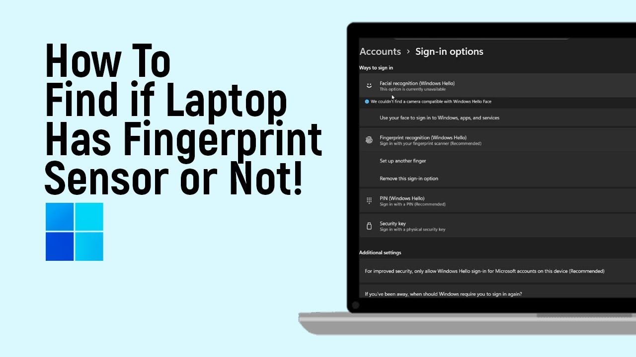 How to Find if Laptop Has Fingerprint Sensor or Not [easy] - YouTube