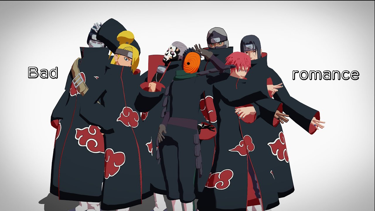 【NARUTO MMD】Bad romance - KISAME*DEIDARA*HIDAN*TOBI*KAKUZU*SASORI*ITACHI (AKATSUKI) (60fps,2K)