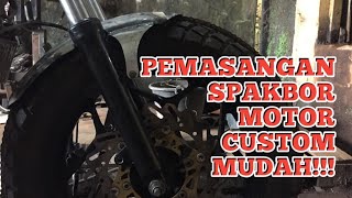 cara pasang spakbor motor custom simpel dan elegan