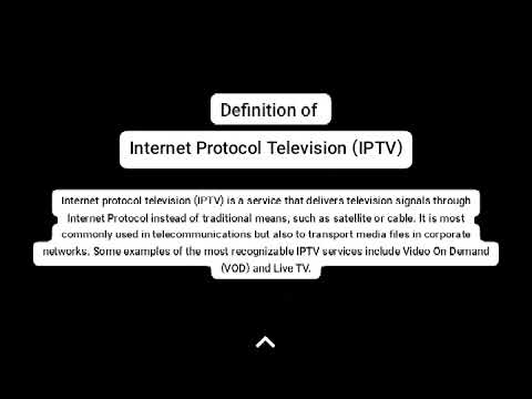 Defination of internet protocol Television (iptv)
