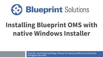 Installing Blueprint OMS with native Windows Installer