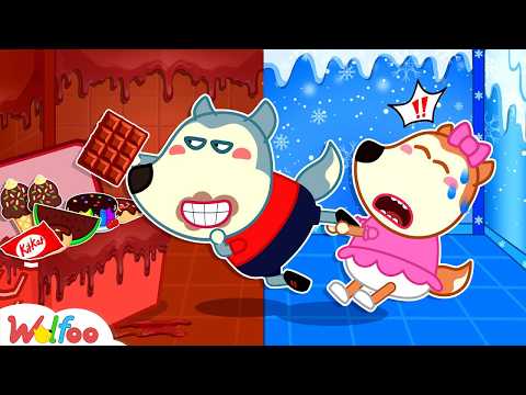 Cold Room or Chocolate Room? Kid Learns to Share | Cartoons For Kids | Wolfoo Family