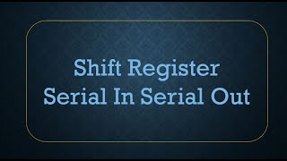 Shift Register (SISO) in bangla