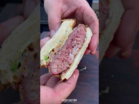 Smoked Venison Burgers with Beer Cheese Recipe | Over The Fire Cooking by Derek Wolf